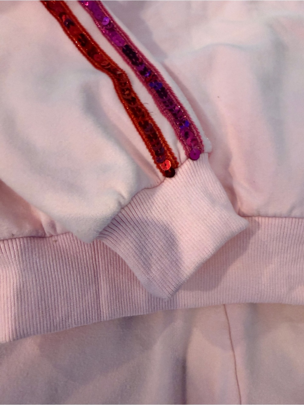 Lola + the boys Pink 'Wicked' Sequin Hoodie & Jogger Set size kids 6 - Picture 8 of 9